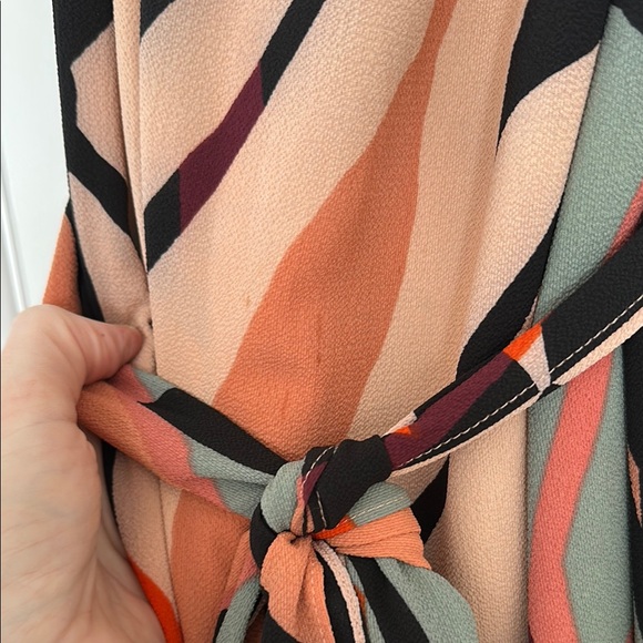 Elegant Multicolor Ruffle Dress - Picture 4 of 6